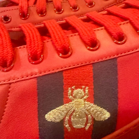 COPY - New in Box Red LeatherAc Sneakers Size 11.5 - Picture 4 of 15